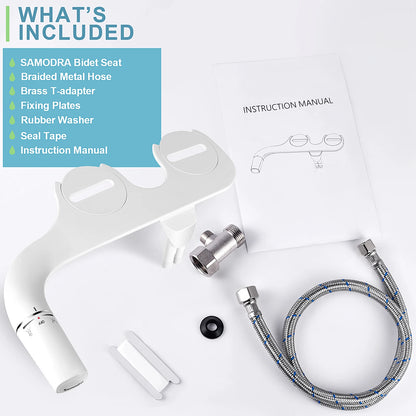 Bidet Attachment Slim Toilet  - Adjustable Water Pressure Non-Electric Sprayer