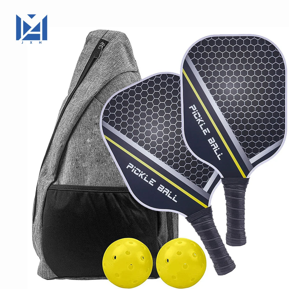 Pickleball Paddles Set - Graphite Carbon Fiber USAPA-Approved Lightweight Racquets for Indoor & Outdoor Play | Perfect for All Ages